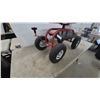 Image 4 : Red Rolling Garden Work Seat with Tractor-Style Seat, Utility Tray, Wire Basket and T-Handle
