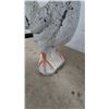 Image 4 : Painted Concrete Rooster Garden Statue with Red Comb and Orange Feet, 20” Tall