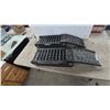 Image 1 : Pair of Black Folding Metal Utility Loading Ramps for ATV, UTV, Dirt Bike, or Lawnmower