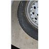 Image 7 : Pair of Trailer Tires on White 5-Lug Steel Rims, 4.80-12 and 5.30-12