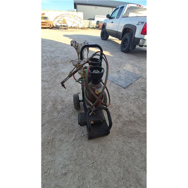 Portable Oxygen-Acetylene Cutting and Welding Torch Outfit with Cart, Regulators, Gauges and Hoses