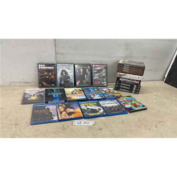 DVD and Blu-ray Movie and TV Series Lot: Foo Fighters, Underworld, Iron Man, The Grudge