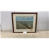 Image 1 : Framed Canadian Pacific "Piggyback Service" Print Featuring CPA-16-4 C-Liner Locomotive #4001