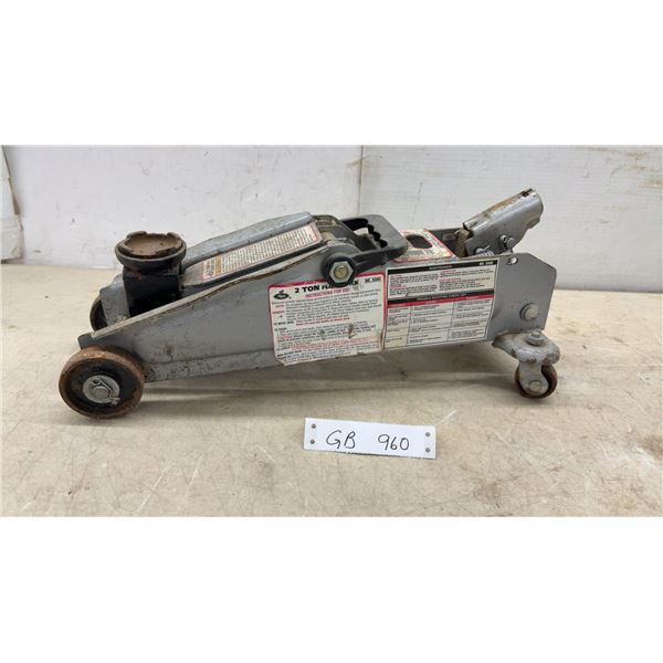 Mack Model 9300 2 Ton Hydraulic Floor Jack, 4,000 Pound Capacity, 5 1/2” - 14” Lifting Range