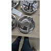 Image 2 : Set of Four Chrome Three-Fin Spinner Hubcaps for 1956-1962 Chevrolet Corvette