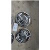 Image 3 : Set of Four Chrome Three-Fin Spinner Hubcaps for 1956-1962 Chevrolet Corvette