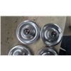 Image 3 : Set of 4 Chevrolet Center Caps with Crossed Flags Emblem, 1960s–1970s Era