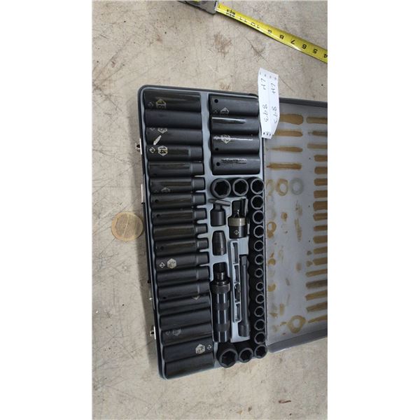 Wright Tool 1/2” Drive Impact Socket Set with Deep and Standard Sockets, Extensions