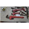 Image 2 : Assortment of Pipe Wrenches, Files, Tubing Cutter