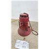 Image 3 : Vintage Adlake Kero Railroad Lantern with Red Ribbed Glass Globe