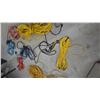 Image 3 : Assortment of Heavy-Duty Extension Cords in Yellow, Orange, Blue, Black, With Storage tub