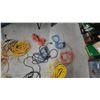 Image 4 : Assortment of Heavy-Duty Extension Cords in Yellow, Orange, Blue, Black, With Storage tub