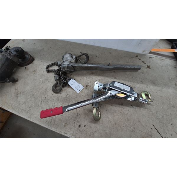 Kunzhan K3020 2,000 Pound Cable Puller and American Power Pull Chain Lever Hoist Come-Along