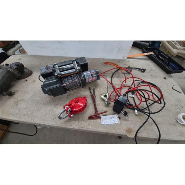 Champion 4500-Pound Electric Winch with Steel Cable, Roller Fairlead, Snatch Block