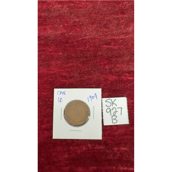 1909 Canada Large Cent (Large Penny), King Edward VII, Canadian One Cent Coin