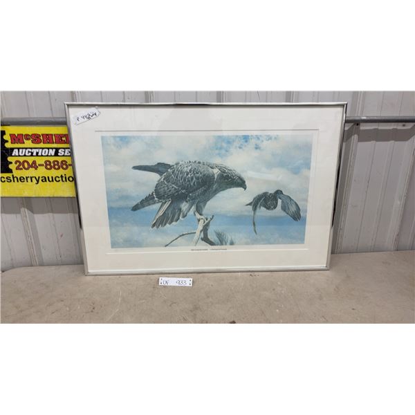 George McLean "Red-Tailed Hawk - A Portrait of Canada" Framed Print, Signed 123/200