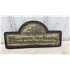 Image 6 : Antique Brass and Cast Metal Lot: Vanity Mirror Frame, Picture Frame, Wall Plaque