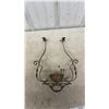 Image 7 : Antique Brass and Cast Metal Lot: Vanity Mirror Frame, Picture Frame, Wall Plaque