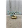 Image 10 : Framed Enamel Art, Bronze Sculpture, Ceramic Bowl with Carrot Motif, Wire Tree Sculpture