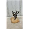 Image 9 : Framed Enamel Art, Bronze Sculpture, Ceramic Bowl with Carrot Motif, Wire Tree Sculpture