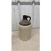 Image 2 : Two-Tone Stoneware 1-Gallon Jug and Pickle Crock