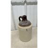 Image 3 : Two-Tone Stoneware 1-Gallon Jug and Pickle Crock