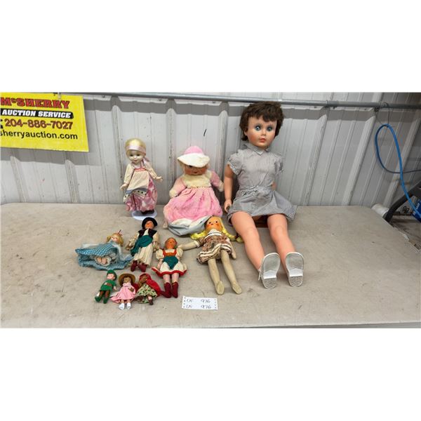 Regal 36” Walking Doll, 8 Dolls Including Madame Alexander, 3 McDonald's Promo Dolls