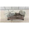 Image 4 : Antique Marble Base Balance Scale with Glass Pan, Weight
