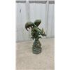 Image 7 : Two Ebros Gift Jeweled Emerald Dragon and Blue Fire Dragon on Castle Statues, Tallest 11”
