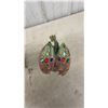 Image 9 : Two Ebros Gift Jeweled Emerald Dragon and Blue Fire Dragon on Castle Statues, Tallest 11”