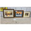 Image 1 : Three Framed Artworks: M. Reimer 1986 Birch Landscape