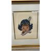 Image 3 : Two Framed Cross-Stitch Indigenous Children 13 × 12”