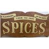 Image 2 : Vintage-Style Wooden Double-Sided Decorative Sign, “Spices — Flavours From the Ends of the Earth”
