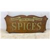 Image 5 : Vintage-Style Wooden Double-Sided Decorative Sign, “Spices — Flavours From the Ends of the Earth”