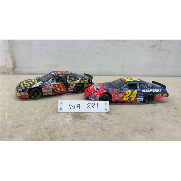 Kenny Wallace #81 Square D Ford Taurus and Jeff Gordon #24 DuPont Chevrolet Monte Carlo SS Diecast