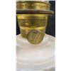 Image 4 : Aladdin Kerosene Mantle Lamp With Moonstone Base and Milk Glass Shade