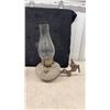 Image 5 : Pair of Antique Pressed Glass Oil Bracket Lamps with Ornate Cast Iron Wall Brackets