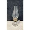 Image 4 : Set of Four Antique Miniature Pressed Glass Finger Oil Lamps, One Blue and Three Clear