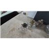 Image 7 : Lot of 6 Vintage Glass Kerosene Some Finger Lamps Incl, White Flame Burner, Clear and Amber Bodies