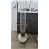 Image 3 : Antique Aladdin Kerosene Lamps, Hanging Milk Glass Font and Bracket-Style Clear Glass Font