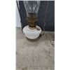 Image 4 : Antique Aladdin Kerosene Lamps, Hanging Milk Glass Font and Bracket-Style Clear Glass Font