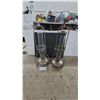 Image 1 : Pair of Vintage Hanging Aladdin Kerosene Lamps with Glass Chimneys and Metal Frames