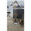 Image 4 : Pair of Antique Hanging Aladdin Kerosene Lanterns with Glass Chimneys and Metal Founts