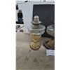 Image 2 : 3 Antique Kerosene Lamps Including Bradley and Hubbard Rayo Nickel-Plated and Glass Font Lamps