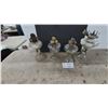 Image 1 : Lot of 4 Vintage Clear Glass Kerosene Oil Lamps Including Banner Burner
