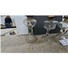 Image 6 : Lot of 4 Vintage Clear Glass Kerosene Oil Lamps Including Banner Burner