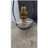 Image 3 : Lot of 3 Vintage Hanging Oil Lamps with Metal Founts, Burners, Frames