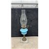 Image 4 : Three Victorian Kerosene Parlor Lamps With Pressed Glass Founts and Milk Glass Standards