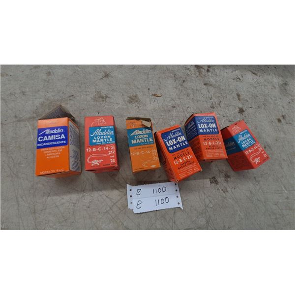 6 Aladdin Mantles in Boxes, New Old Stock
