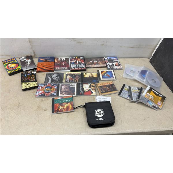 CDs, DVDs, VHS Including Def Leppard, Led Zeppelin, KISS, Adele, Maxell CD-R74